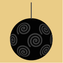 De zwarte en Grijze Snuisterij van Kerstmis op Gou Uitsnede