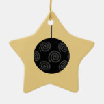 De zwarte en Grijze Snuisterij van Kerstmis op Gou Kerst Ornament