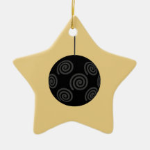 De zwarte en Grijze Snuisterij van Kerstmis op Gou Kerst Ornament