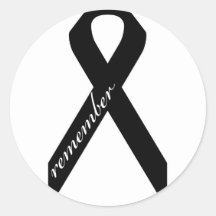 De zwarte herinnert Lint Stickers