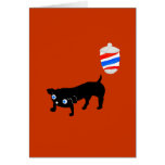 De zwarte hond van de kapper wenskaarten