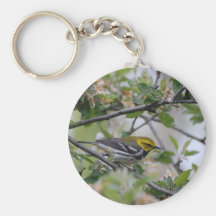 De zwarte throated groene grasmus keychain sleutelhanger