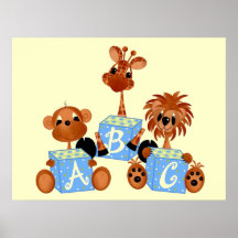 Décor animal de mur de bébé affiches