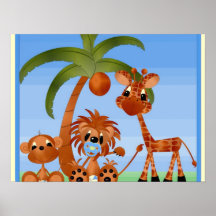 Décor de mur d'animaux de bébé posters