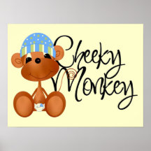 Décor de mur de singe de bébé posters