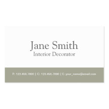 Décorateur professionnel élégant de design d'intér carte de visite