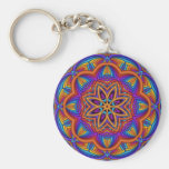 Decoratieve Mandala Keychain met fantasiebloem Sleutel Hangers
