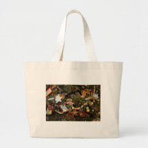 Décoration d'homme de gingembre d'arbre de Noël Sacs En Toile