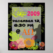 Décoration ou partie d'affiches de Luau