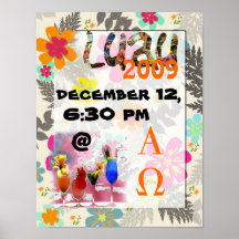 Décoration ou partie d'affiches de Luau