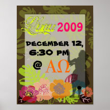Décoration ou partie d'affiches de Luau
