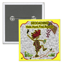 Découverte de chasse à peau de Geocachnig Badges Avec Agrafe