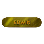 dek van het de douaneskateboard van Edwin het goud