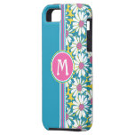 Dekking-Roze Gele Aqua van iPhone van het monogram iPhone 5 Cover