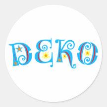 Deko décoration adhésif rond