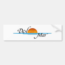 Del Mar Sunset de Sticker van de Bumper Bumperstickers