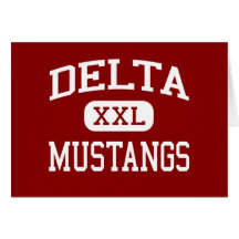 Delta - mustangs - haut - fard à joues Louisiane d Cartes De Vœux