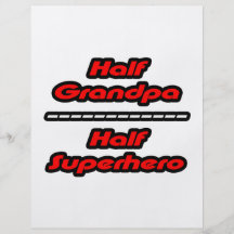 Demi de super héros de demi de grand-papa prospectus personnalisés
