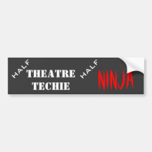 Demi de technicien, demi de ninja autocollants pour voiture