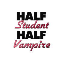 Demi de vampire de demi d'étudiant t-shirt