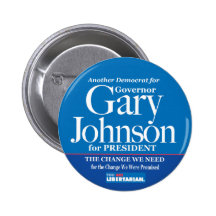 Democraat voor Gary Johnson Knoop Buttons