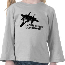 Démocratie/paix à guidage laser par la puissance d t-shirts