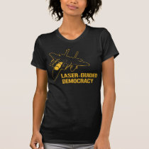 Démocratie/paix à guidage laser par la puissance d t-shirts