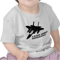 Démocratie/paix à guidage laser par la puissance d t-shirts