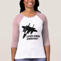 Démocratie/paix à guidage laser par la puissance d t-shirts