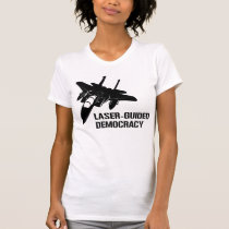 Démocratie/paix à guidage laser par la puissance d t-shirts