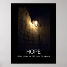 Demotivationalposter van de hoop en van het geloof