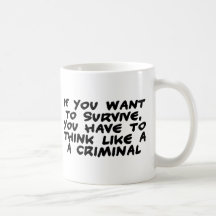 Denk als een Misdadiger Koffie Bekers