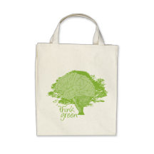 Denk Groen Canvas Tassen