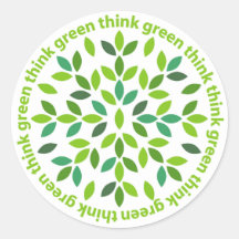 Denk Groene Stickers