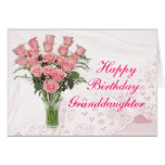 Dentelle et Bqt-personnaliser rose toute occasion Carte De Vœux