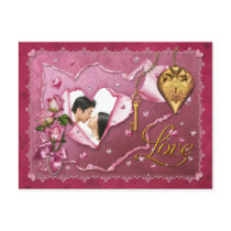Dentelle et coeurs d'amour - adaptez aux besoins d cartes postales