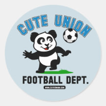 Département mignon du football des syndicats adhésif