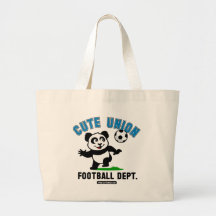 Département mignon du football des syndicats sac de toile
