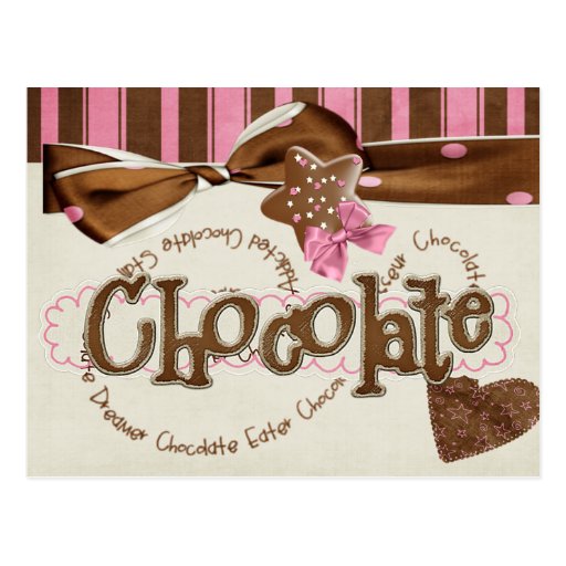 dépendance de chocolat cartes postales