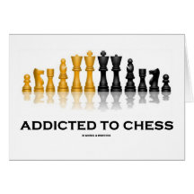 Dépendant aux échecs (jeu d'échecs d'humour d'éche cartes de vœux
