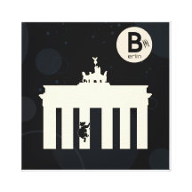 Der Bär auf Berlin - Leinwand 40x40cm Leinwand Druck