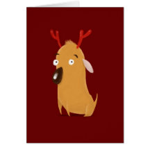 Derek - carte de Noël impaire de chiens