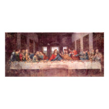 Dernier dîner par Leonardo da Vinci, art de Renais Double Cartes Customisées