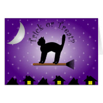 Des bonbons ou un sort de chat noir ? Carte de Hal cartes