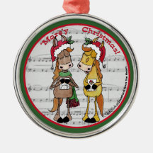 Des chevaux de Caroling nous vous souhaitons 'Noël Décoration De Noël