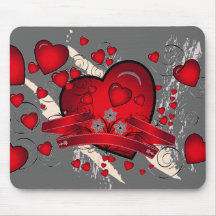 Des coeurs pour Valentin - Tapis De Souris