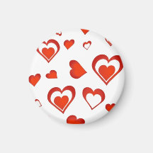 Des coeurs pour Valentine - Aimant