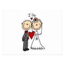 Des couples de mariage je fais le T-shirts et les  Cartes Postales