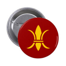 des Fleur de Lis décomposent Badges Avec Agrafe