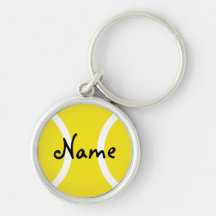Des keychains de tennis avec propre nom - personna porte-clés